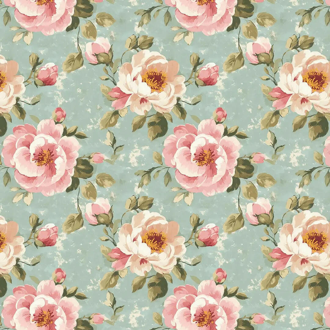 Whispering Petals Heritage Wallpaper - WallCreatives