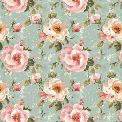 Whispering Petals Heritage Wallpaper - WallCreatives