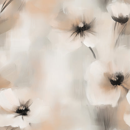 Whispering Poppies Abstract Mural - WallCreatives