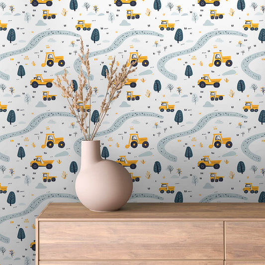 Busy Builder's Woodland Journey - WallCreatives