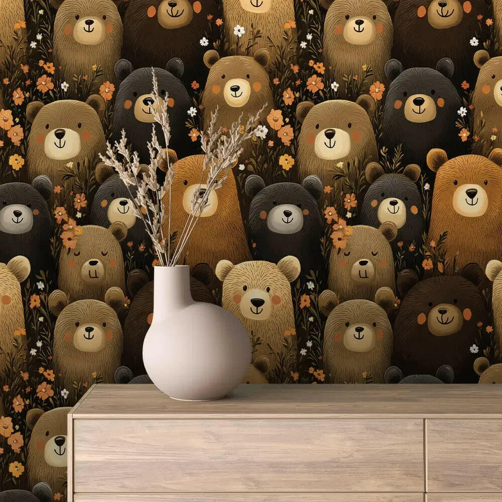 Enchanted Bear Forest Gathering - WallCreatives