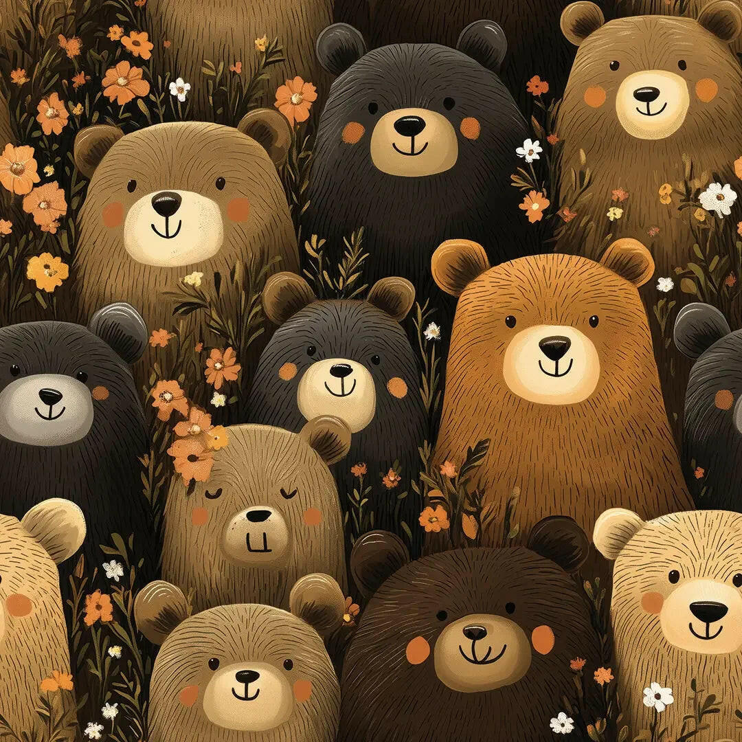 Enchanted Bear Forest Gathering - WallCreatives