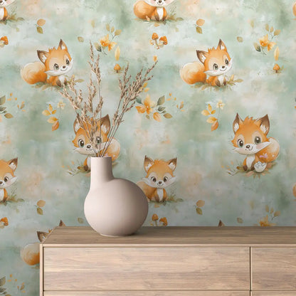 Enchanted Fox & Autumn Meadow - WallCreatives