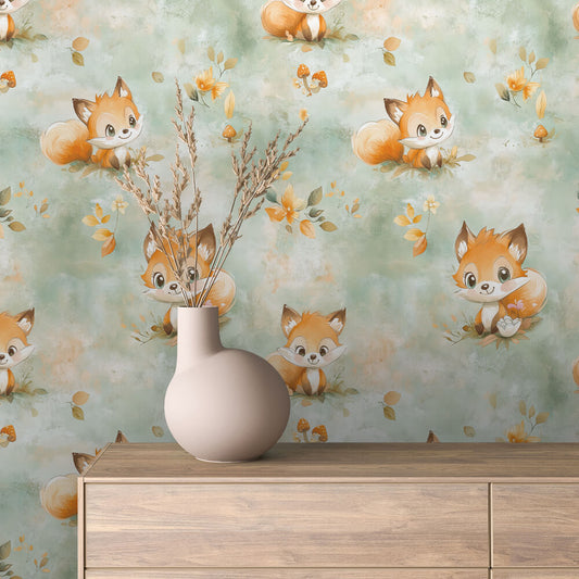 Enchanted Fox & Autumn Meadow - WallCreatives