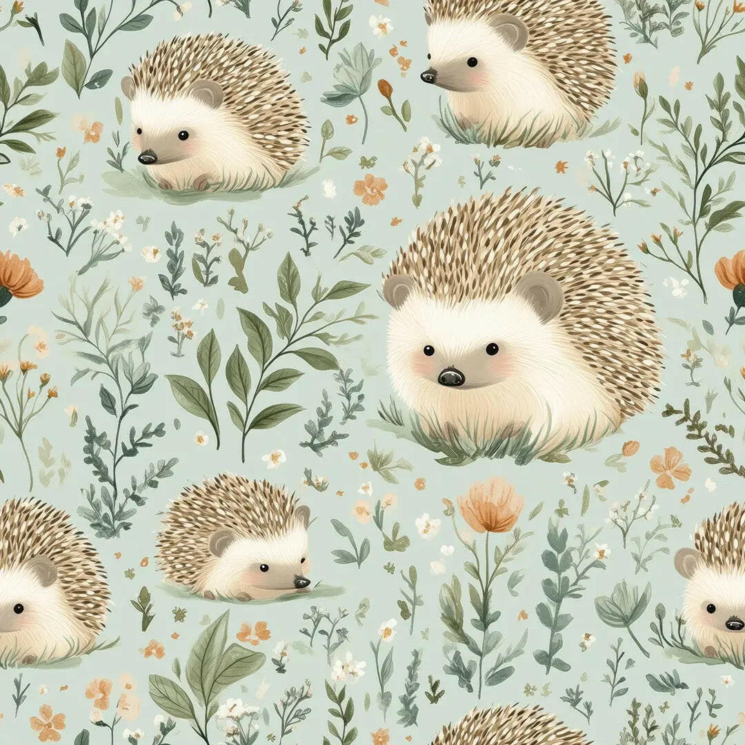 Enchanted Hedgehog Garden - WallCreatives