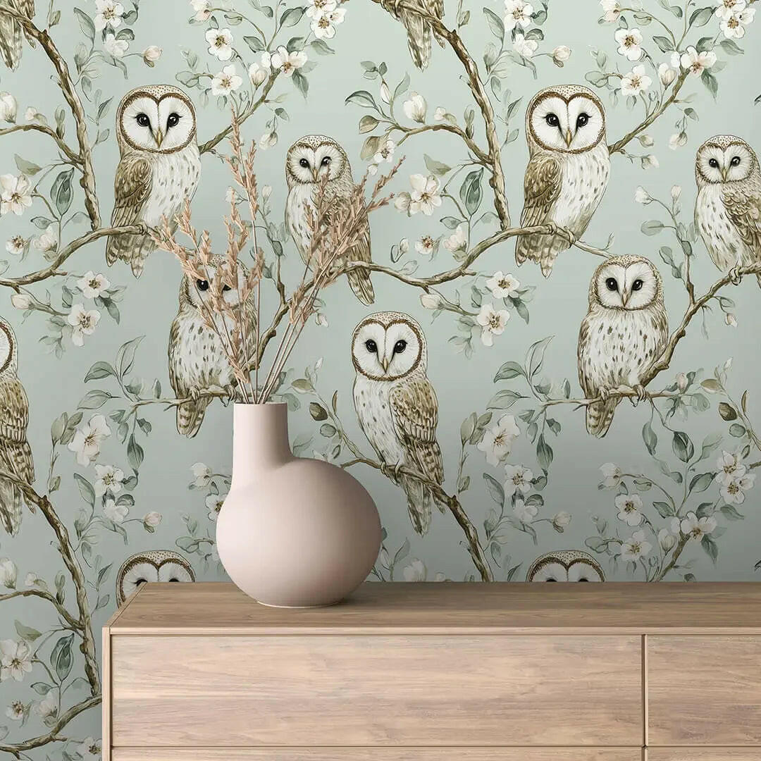 Enchanted Owl Grove Toile - WallCreatives