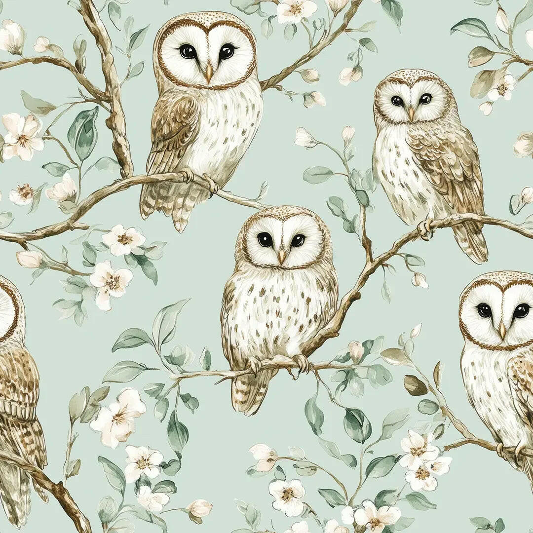 Enchanted Owl Grove Toile - WallCreatives