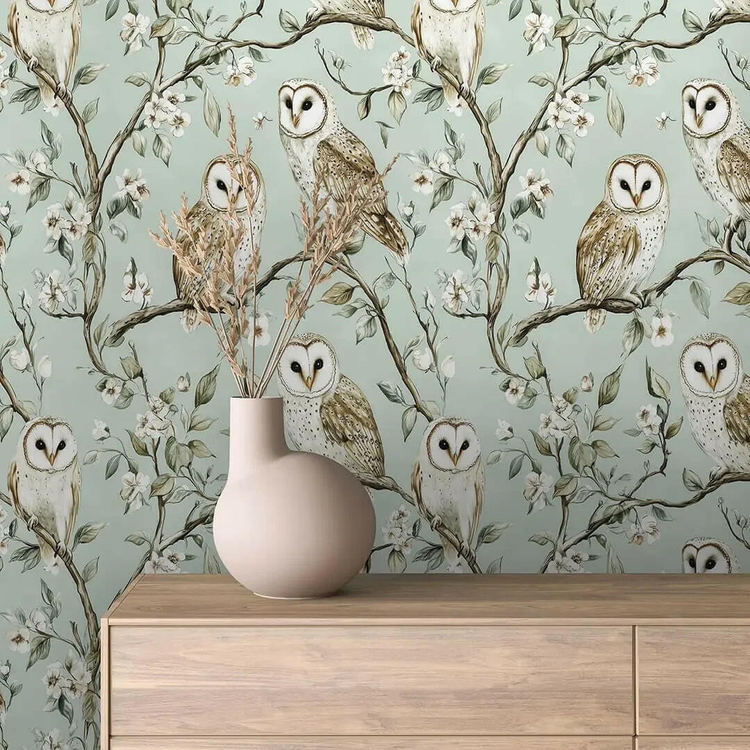Enchanted Owl Grove Wallpaper - WallCreatives