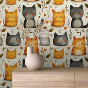 Feline Friends Autumn Cuddle - WallCreatives