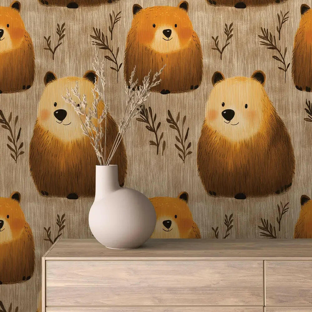 Friendly Forest Bear Hugs - WallCreatives