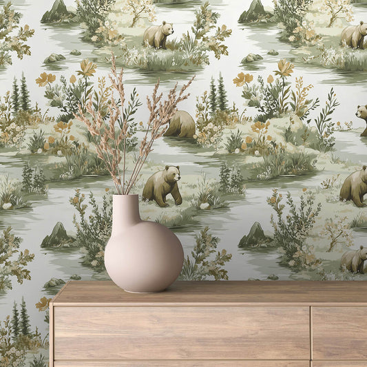 Gentle Bear's Woodland Wander - WallCreatives