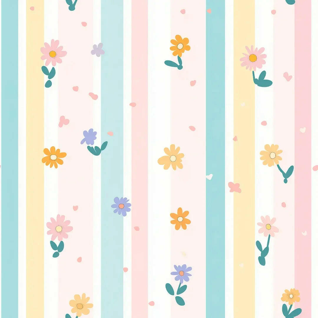Pastel Petal Parade Wallpaper - WallCreatives