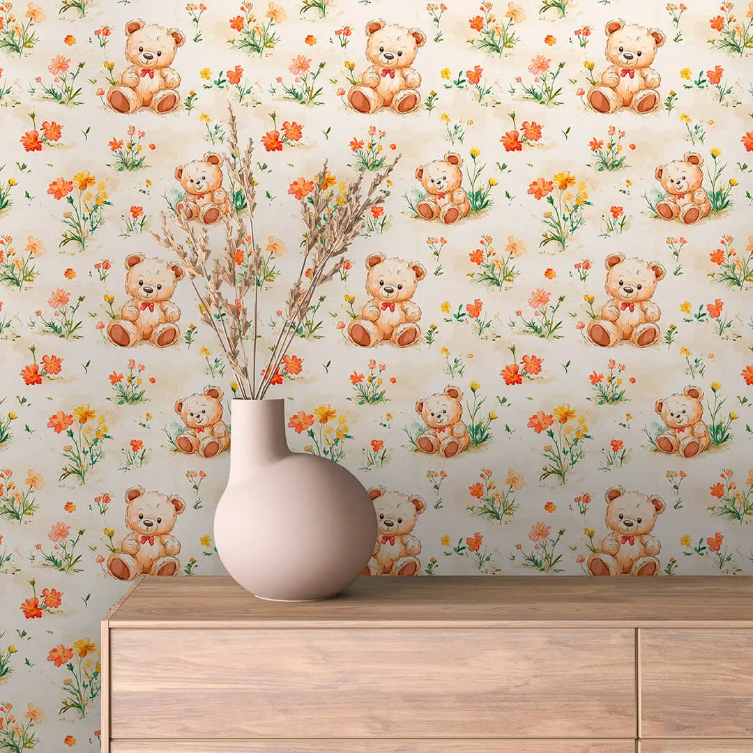 Teddy's Garden Whispers - WallCreatives