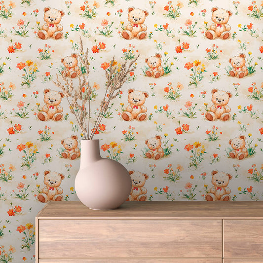Teddy's Garden Whispers - WallCreatives