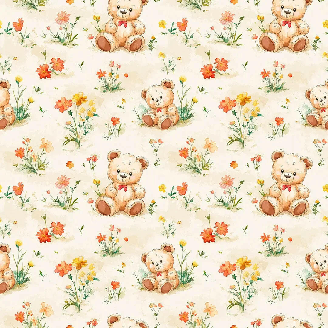 Teddy's Garden Whispers - WallCreatives