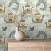 Whimsical Viking Sea Adventure - WallCreatives
