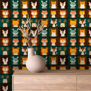 Whimsical Woodland Friends Patchwork - WallCreatives