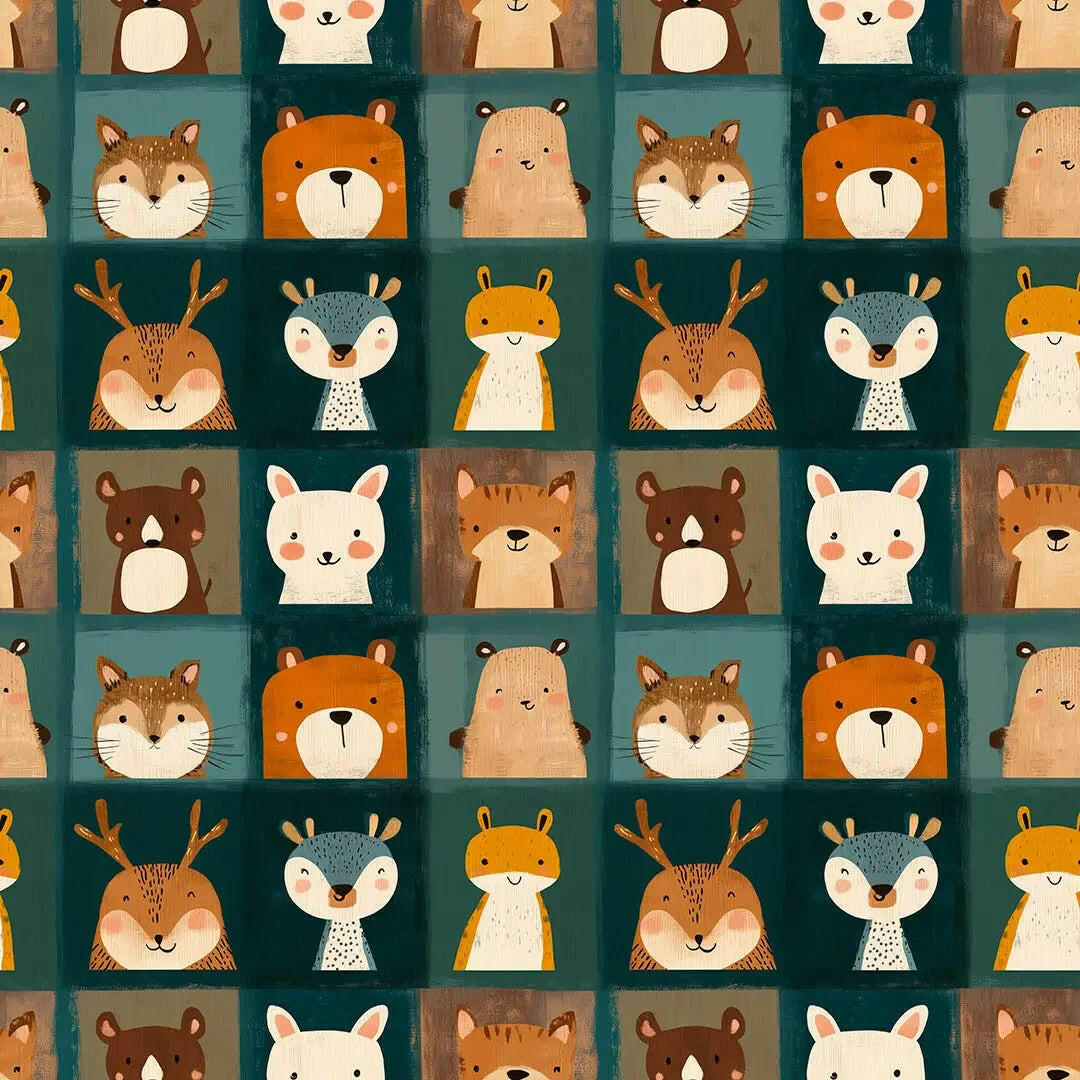 Whimsical Woodland Menagerie Wallpaper - WallCreatives