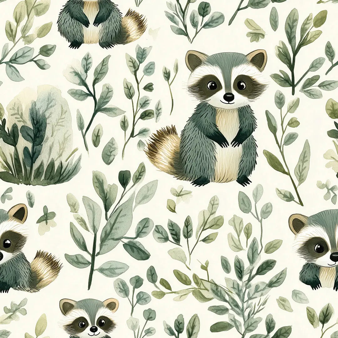 whispering woods raccoon trail - wallcreatives