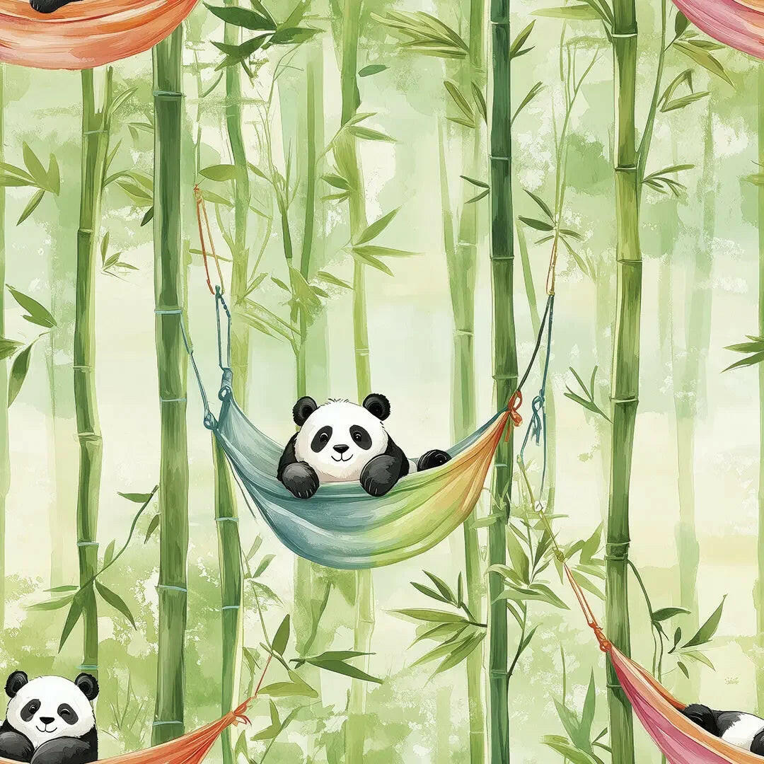 Zen Panda Hammock Haven - WallCreatives