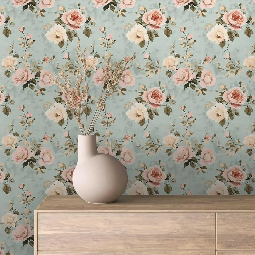 Faded Rose & Sage Memoir - WallCreatives